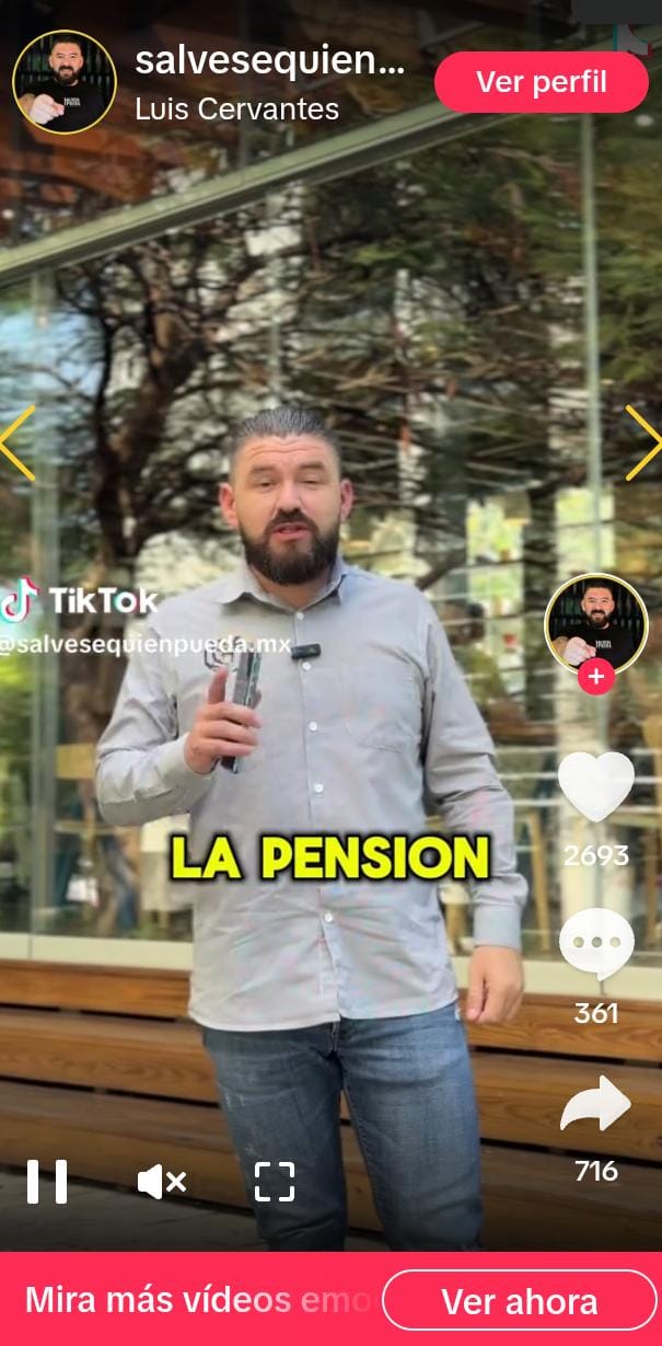Vista previa de video de TikTok sobre retiro